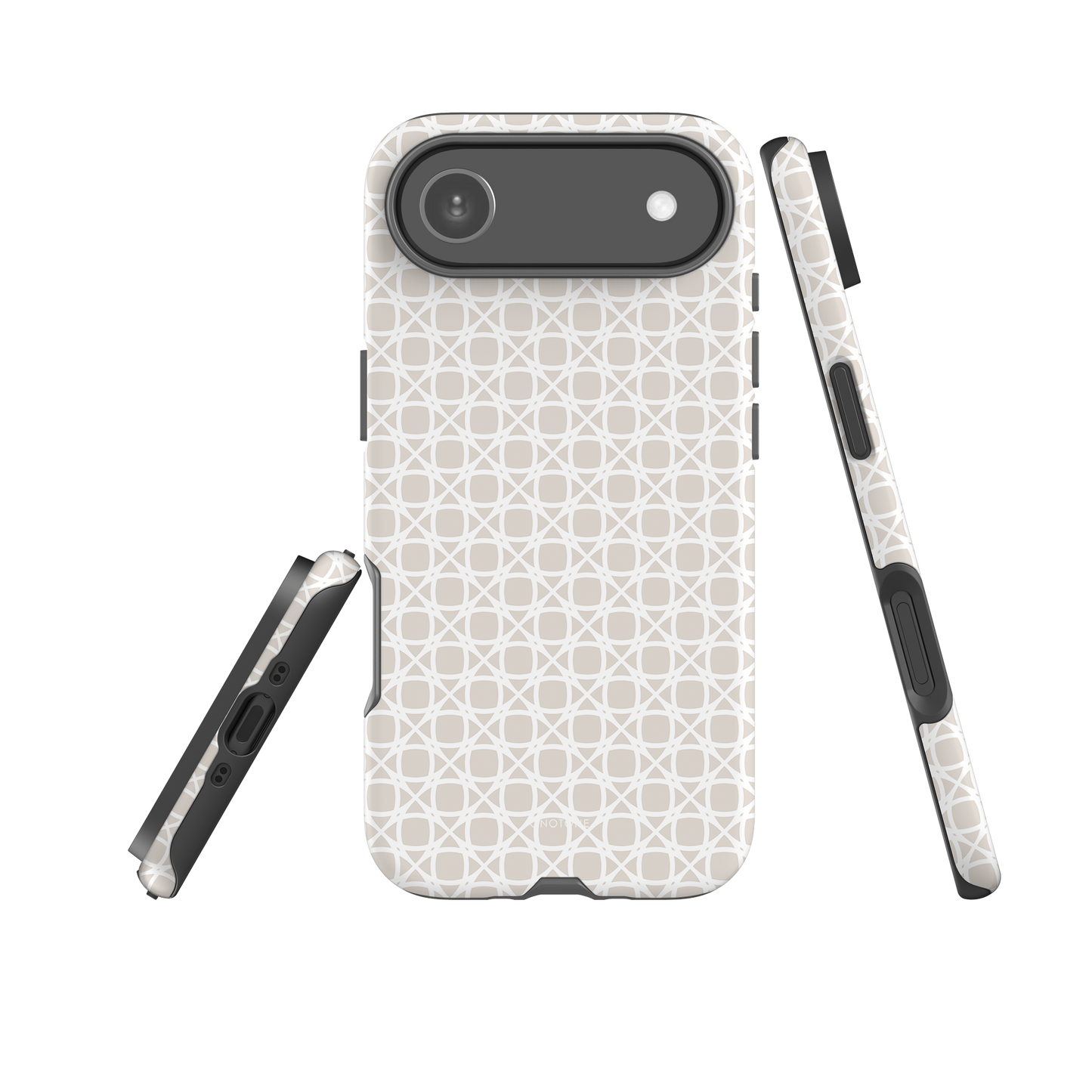 Japanese design indigo iPhone® Case with gray patterns (IND-026)