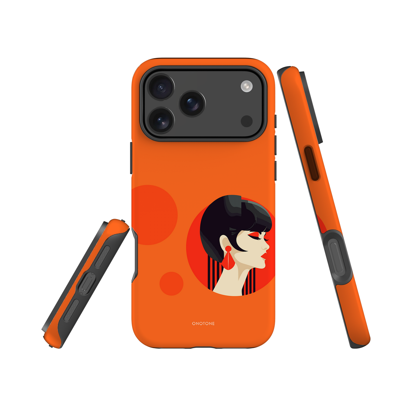 Dual Layer orange modern iPhone® Case ( MD-3801)