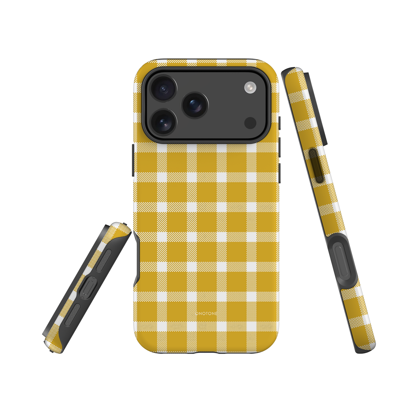 Mustard Yellow Plaid iPhone Case – Durable, Stylish & Shockproof Protection (BP-110)
