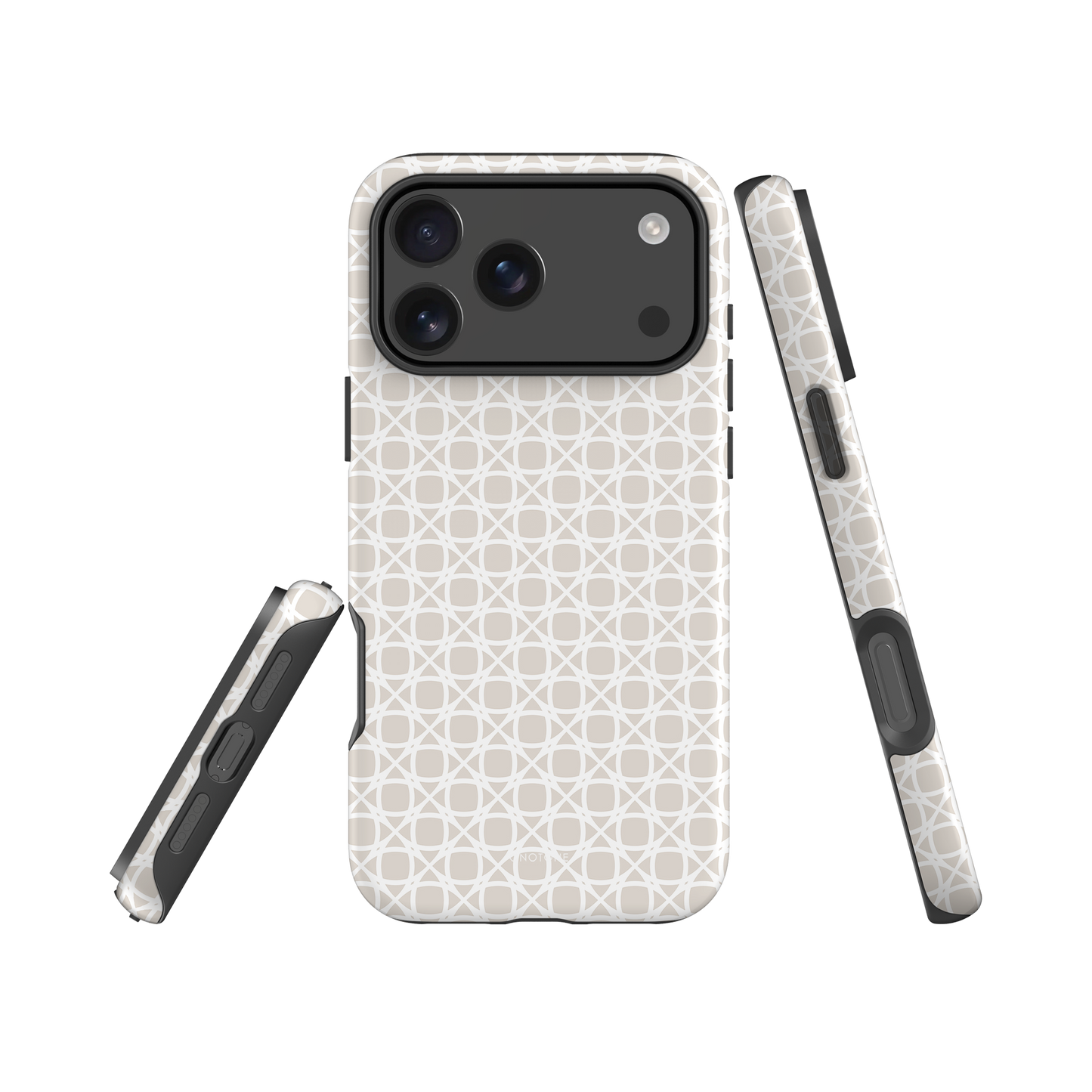 Japanese design indigo iPhone® Case with gray patterns (IND-026)