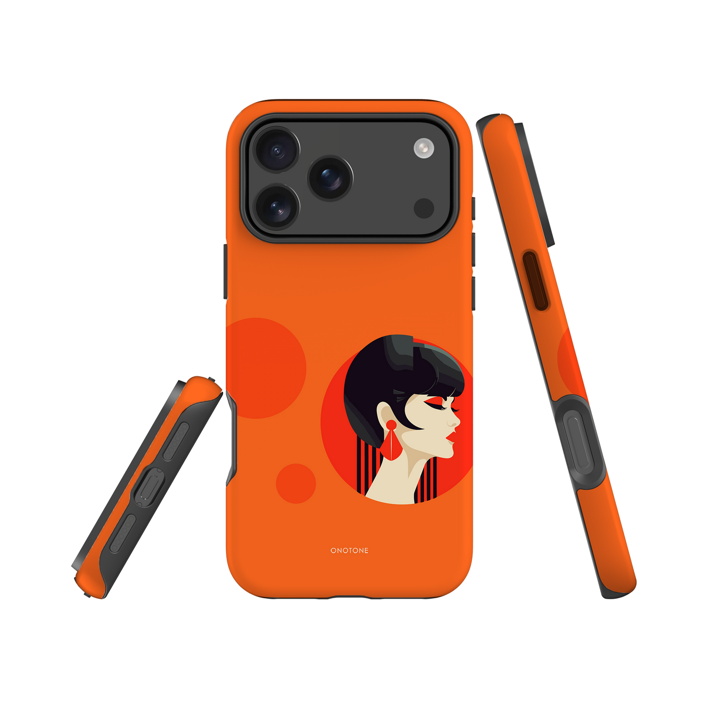 Dual Layer orange modern iPhone® Case ( MD-3801)