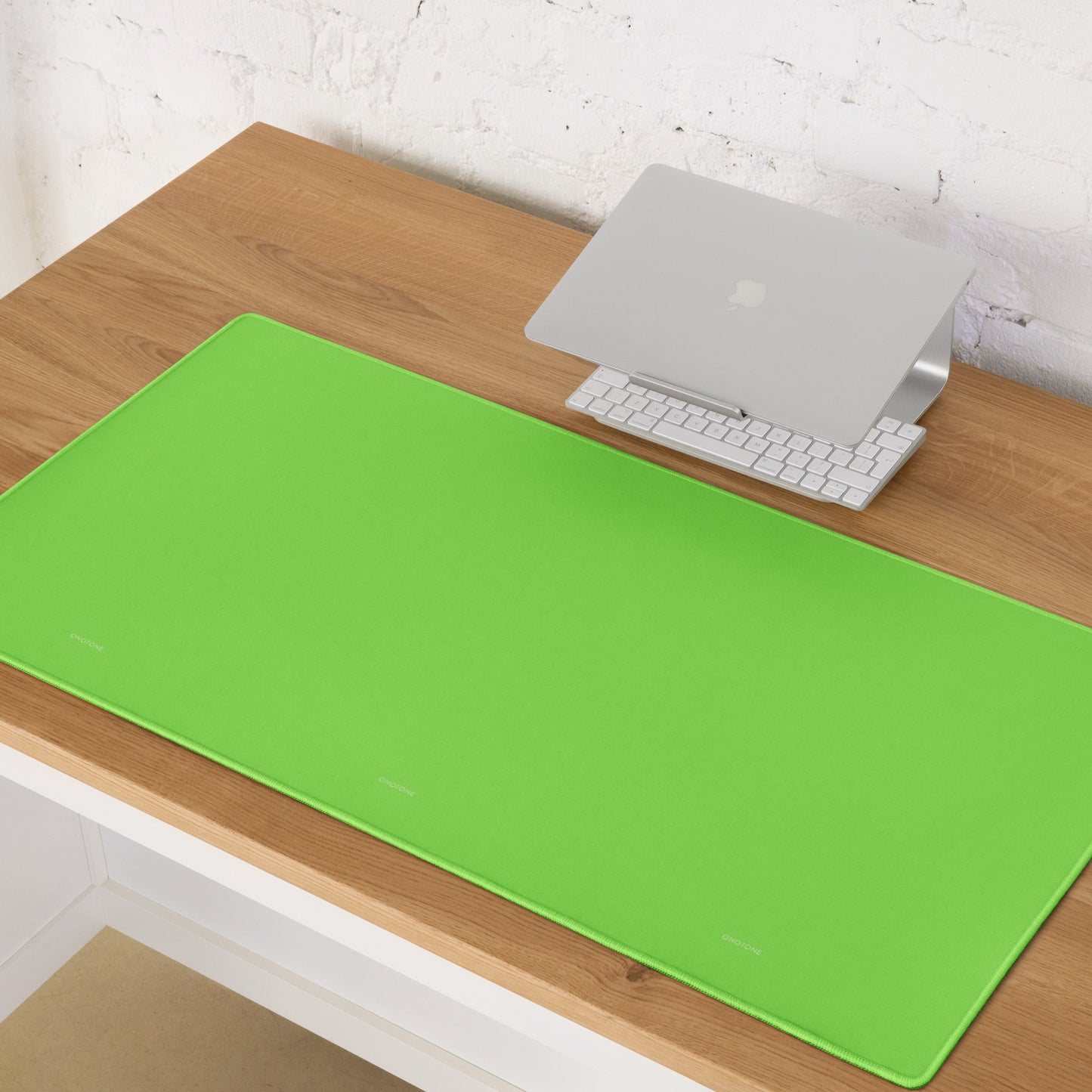APPLE GREEN neon desk pad on desk – ONOTONE