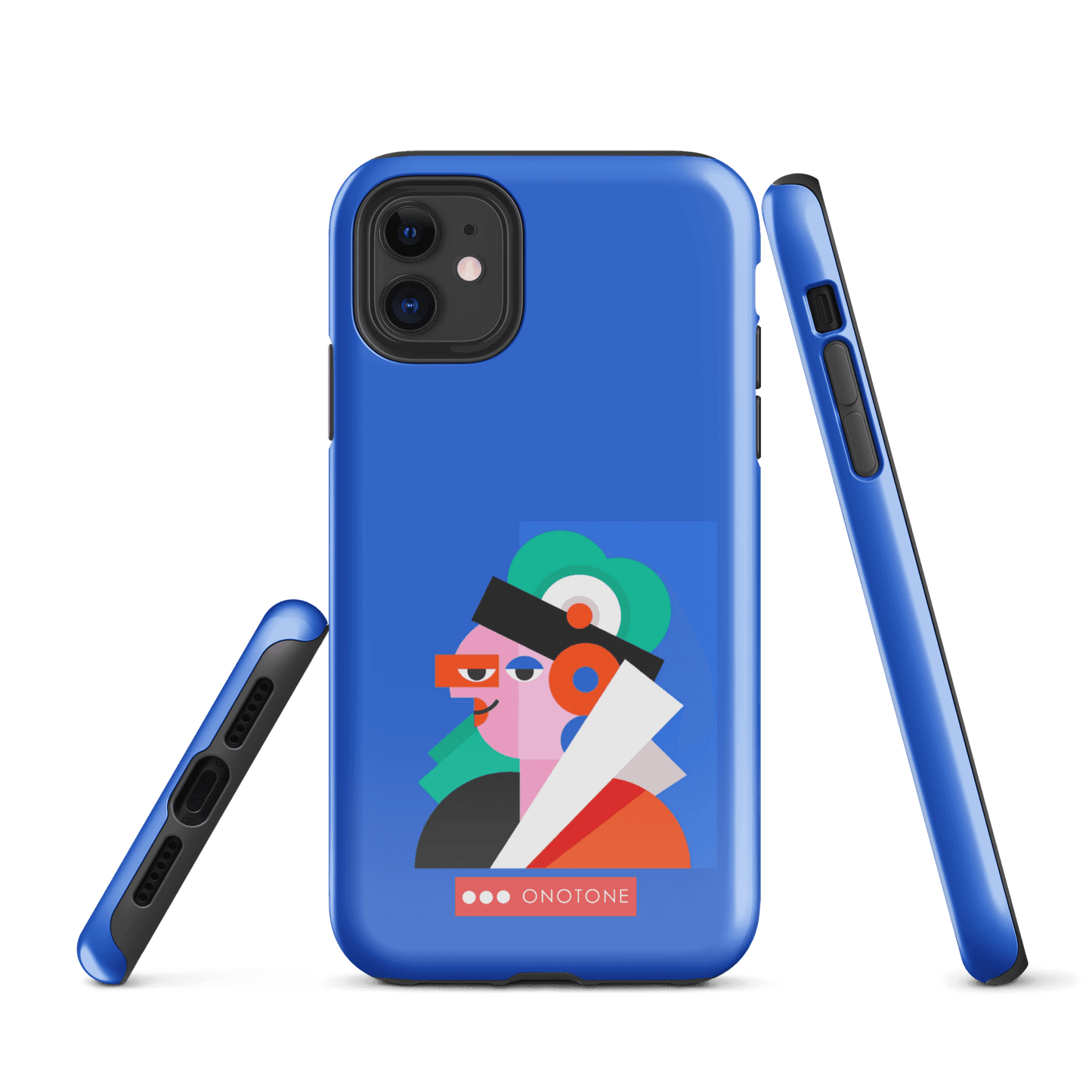 Dual Layer blue modern iPhone® Case ( MD-4071)