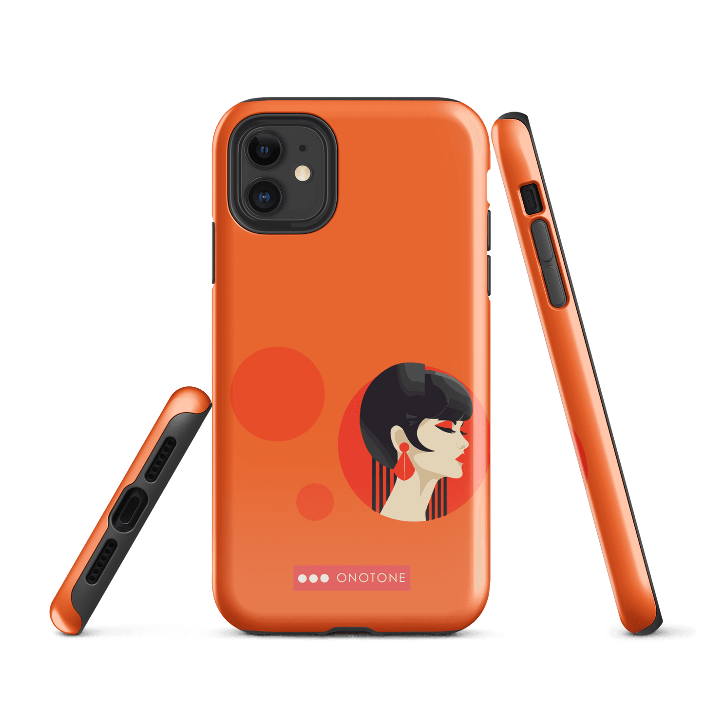 Dual Layer orange modern iPhone® Case ( MD-3801)