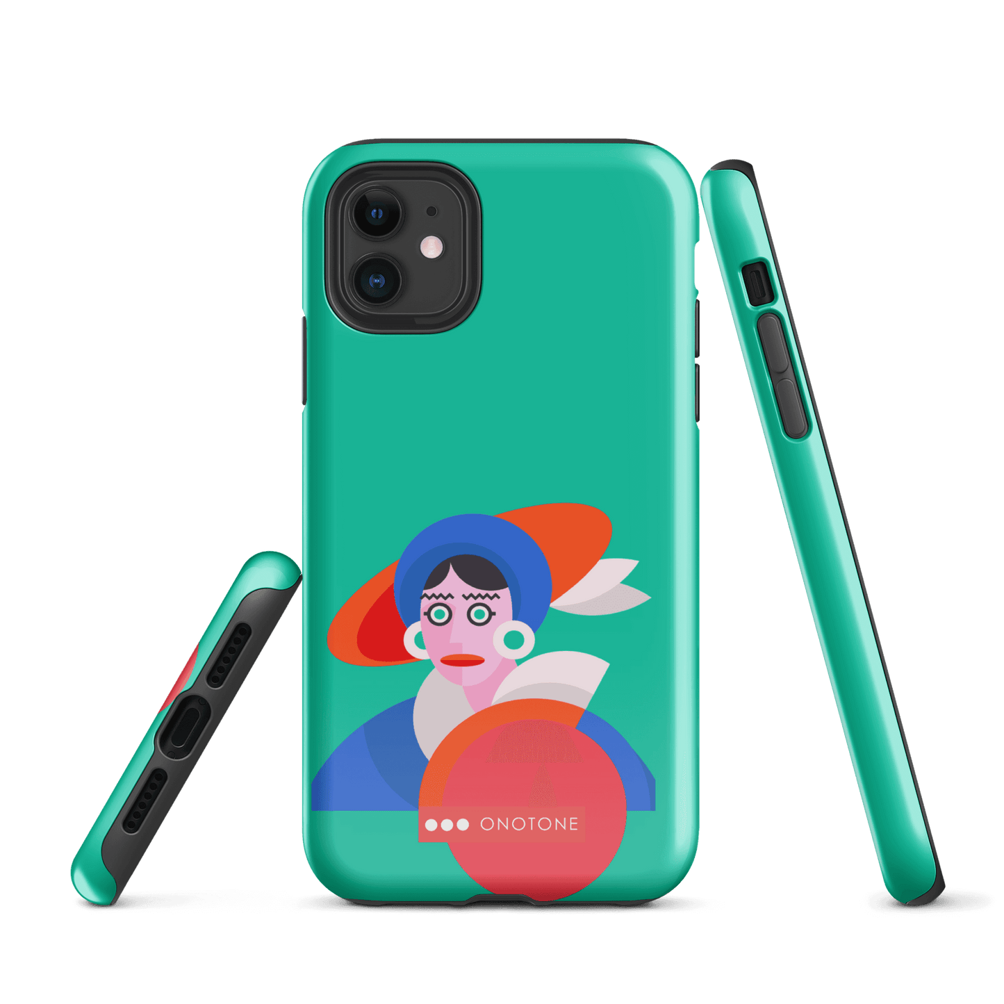 Dual Layer green modern iPhone® Case ( MD-3689)