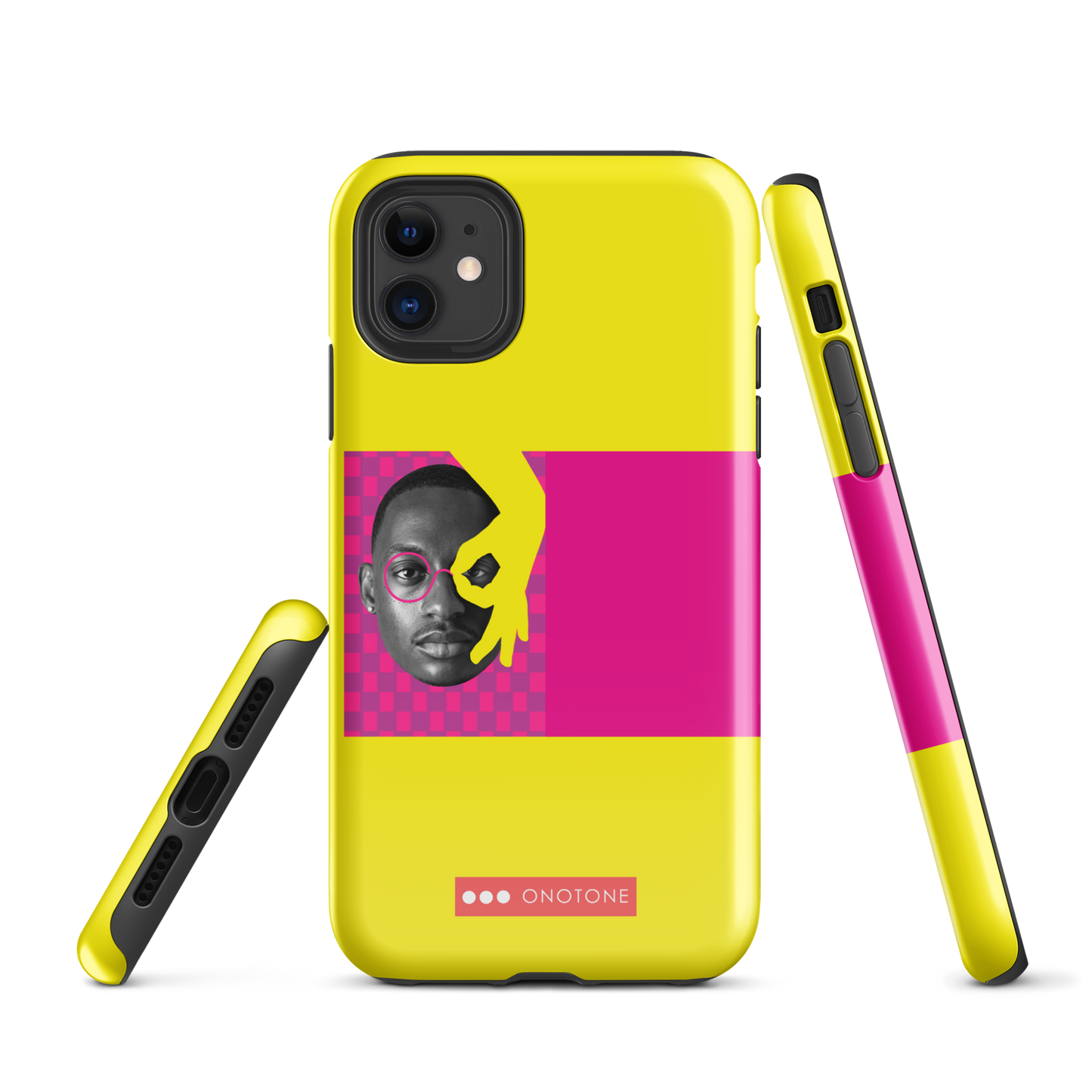 Dual Layer yellow modern iPhone® Case