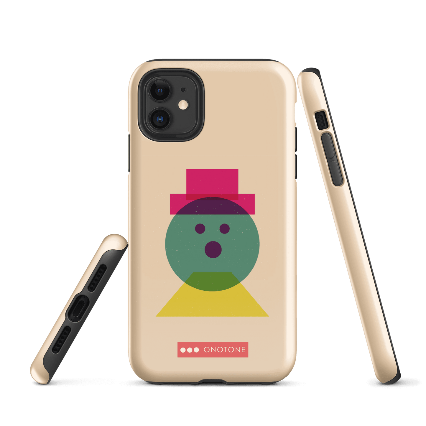 Dual Layer beige modern iPhone® Case ( MD-3129)