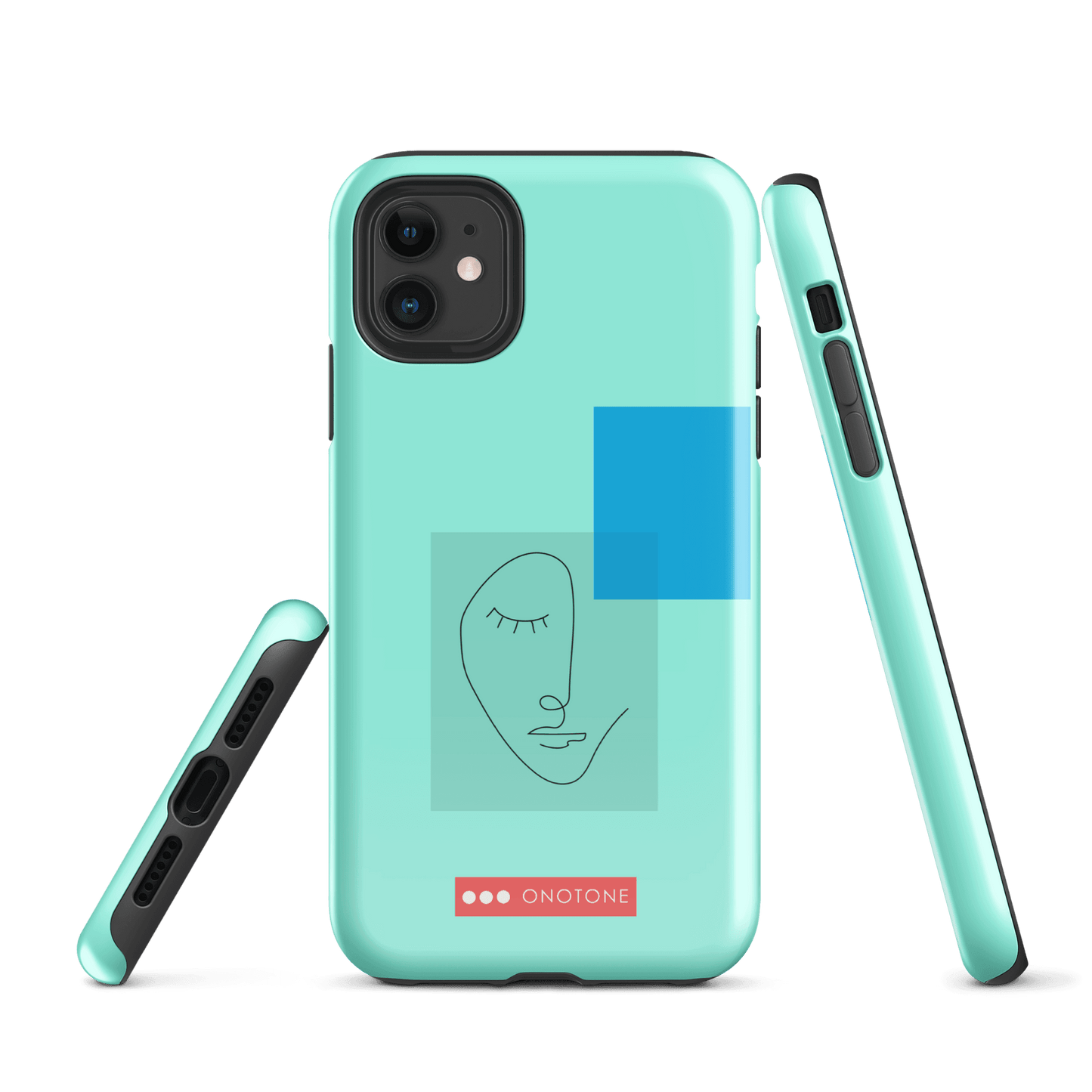 Dual Layer blue modern iPhone® Case ( MD-3745)