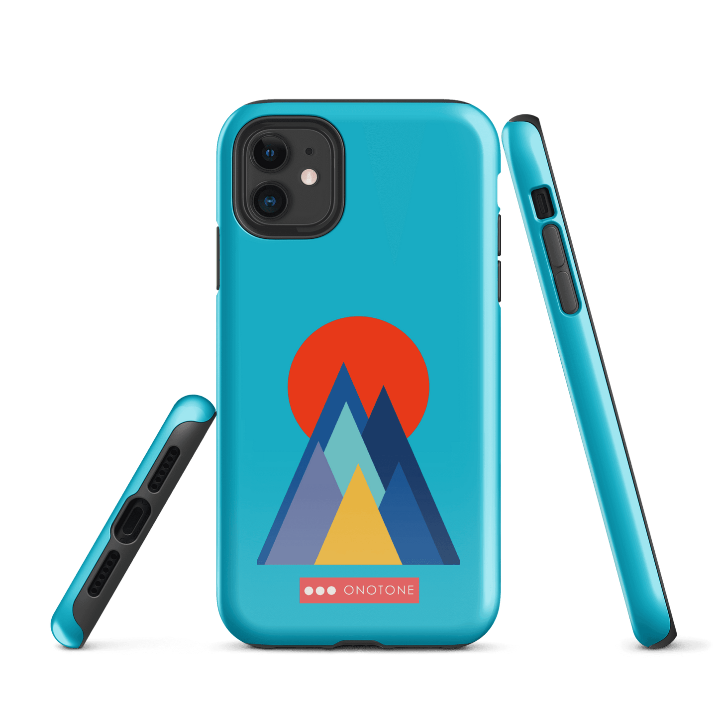 Dual Layer blue modern iPhone® Case ( MD-2737)