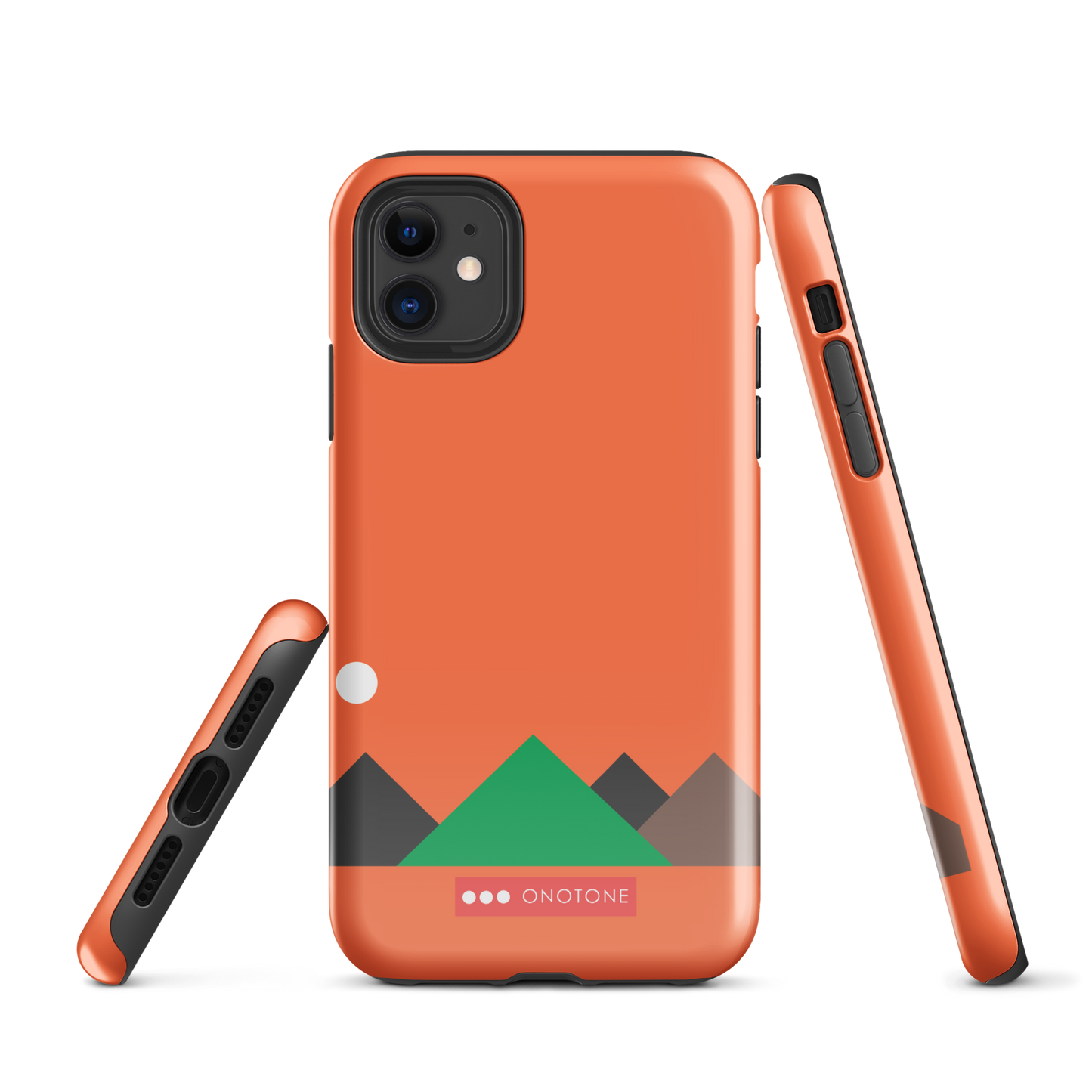 Dual Layer red modern iPhone® Case