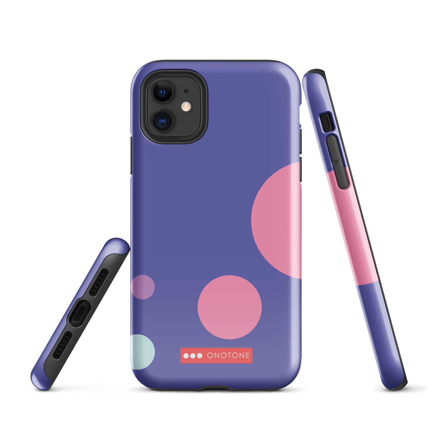 Dual Layer purple modern iPhone® Case