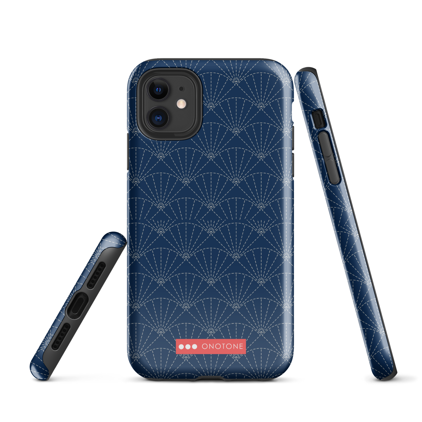 Japanese design indigo iPhone® Case with patterns