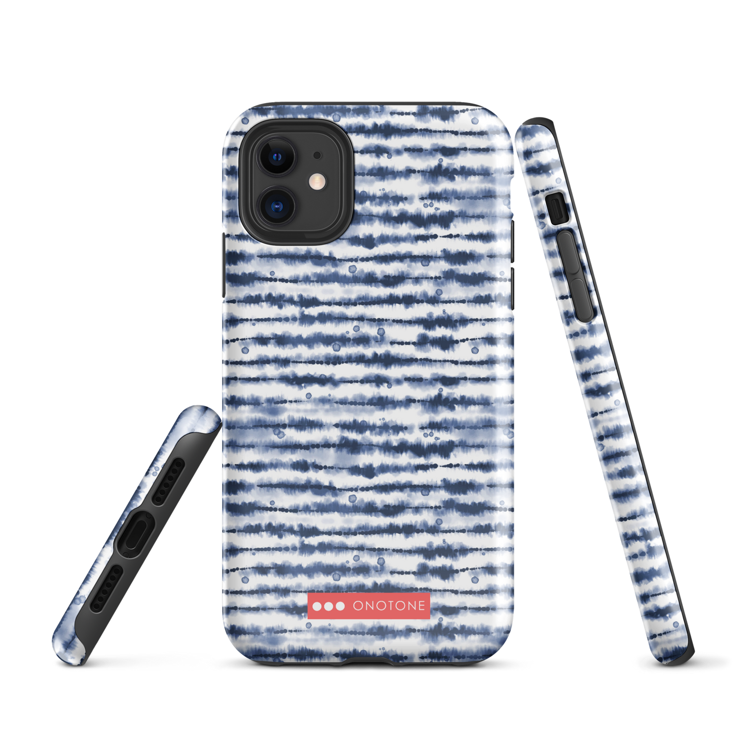 Japanese design indigo iPhone® Case with hand drawn patterns