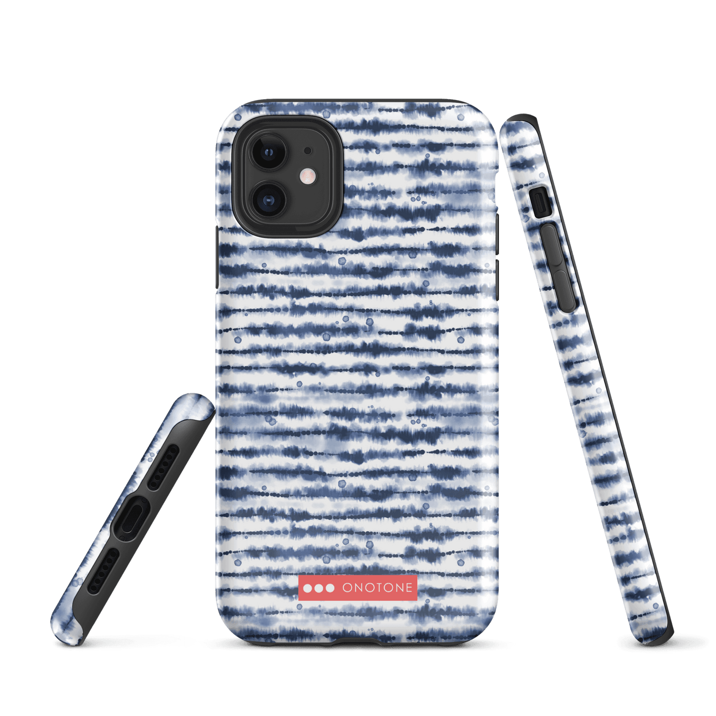 Japanese design indigo iPhone® Case with hand drawn patterns (IND-002)