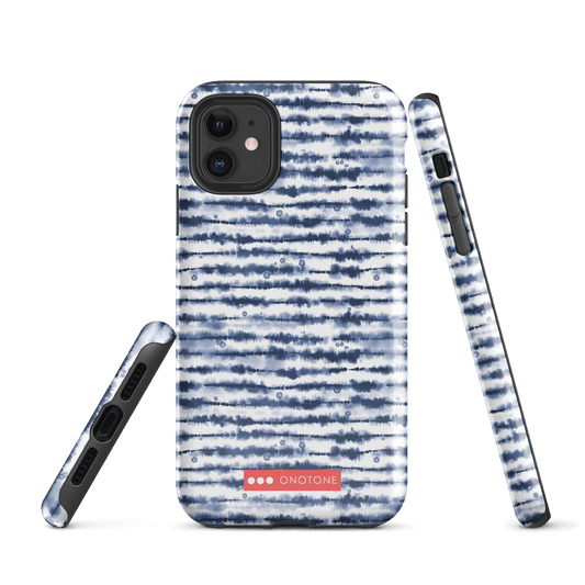 Japanese design indigo iPhone® Case with hand drawn patterns (IND-002)