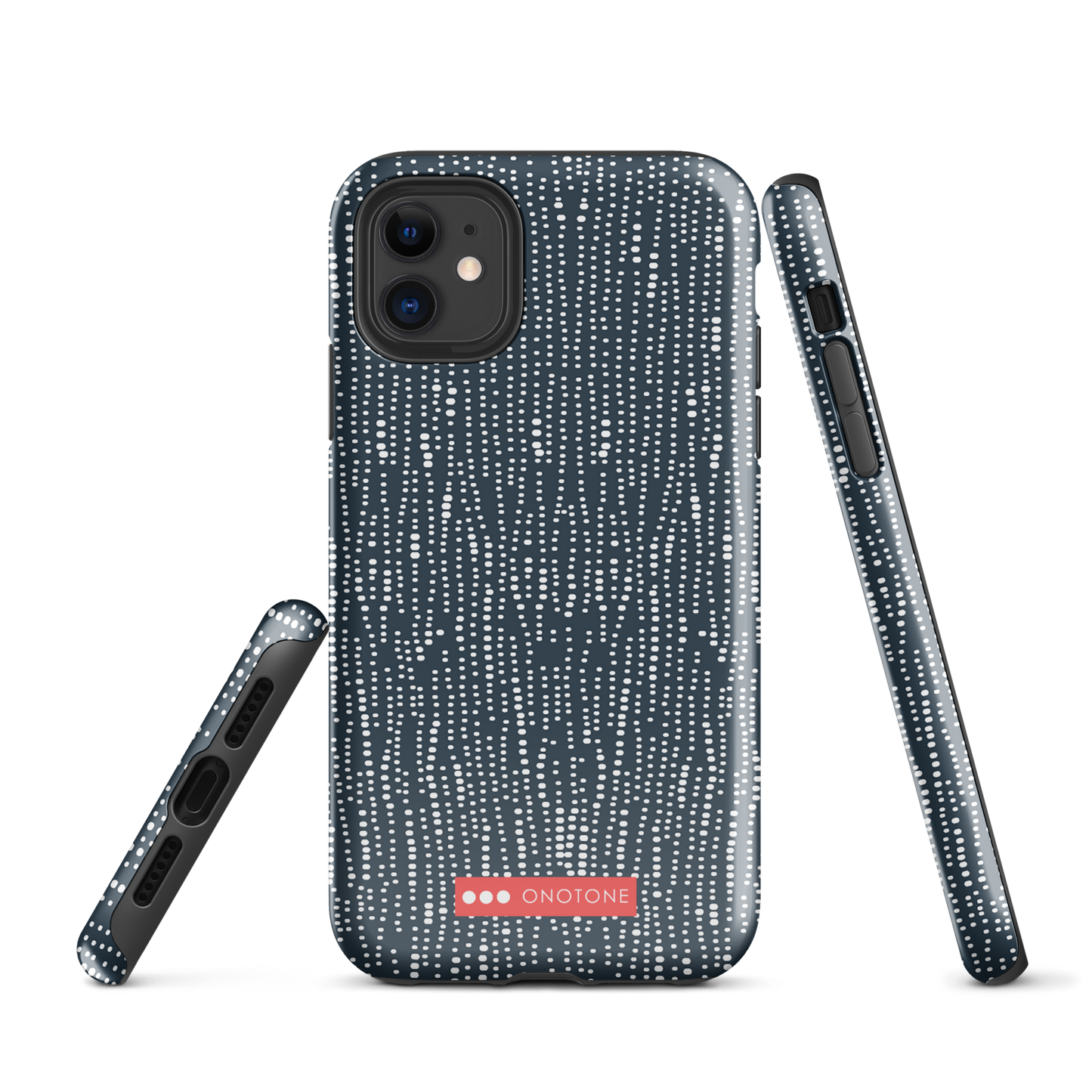 Japanese design indigo iPhone® Case with dotted patterns