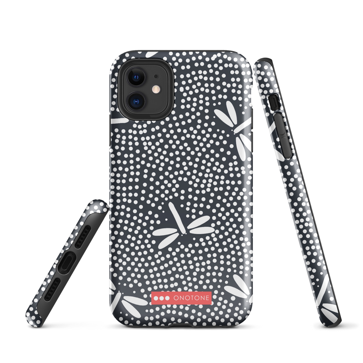 Japanese design indigo iPhone® Case with firefly patterns