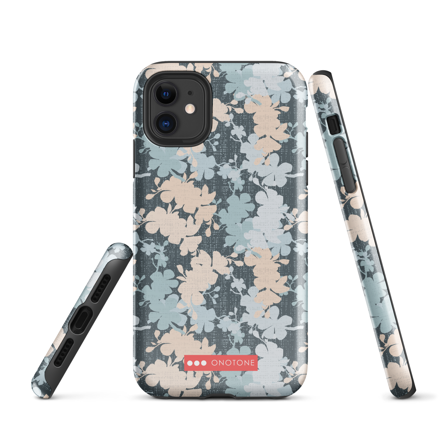 Japanese design indigo iPhone® Case with sakura flower patterns