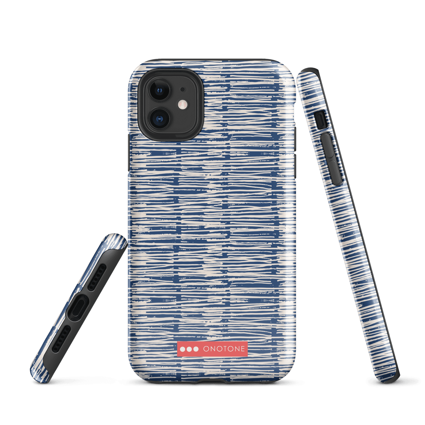 Japanese design indigo iPhone® Case with blue patterns (IND-032)