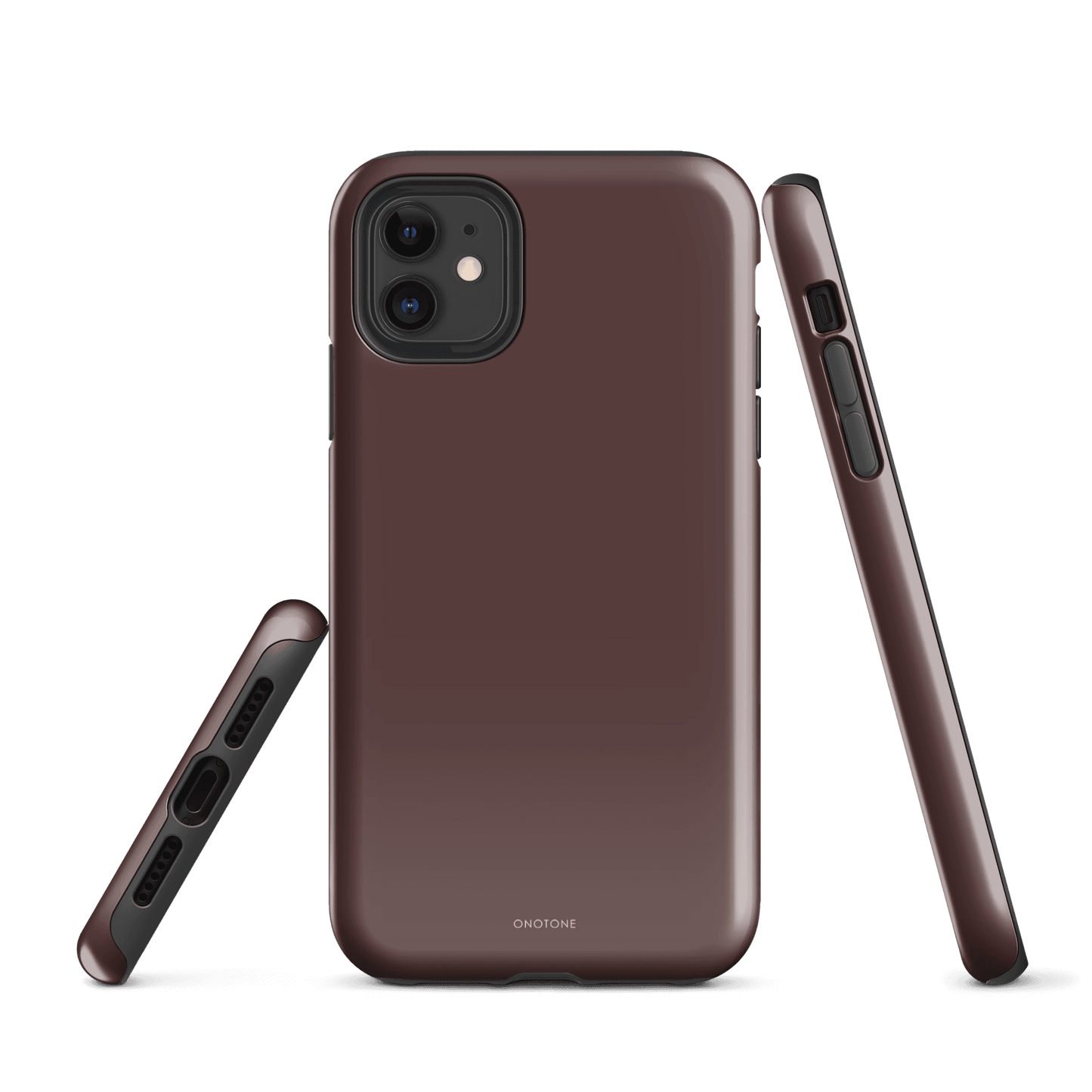 GRAY MINIMALIST IPHONE® CASE - PANTONE® BITTER CHOCOLATE