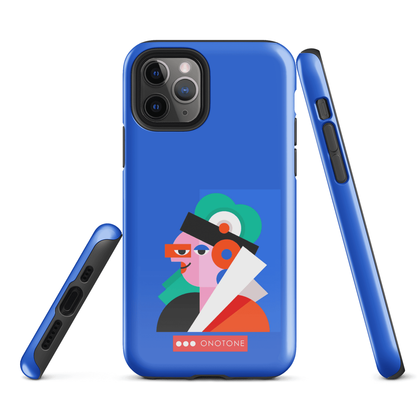 Dual Layer blue modern iPhone® Case ( MD-4071)