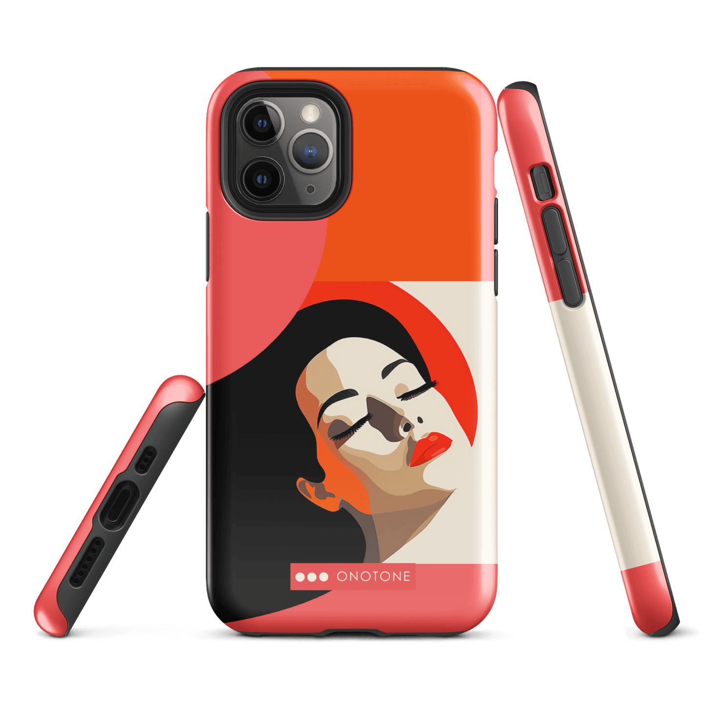 Dual Layer orange modern iPhone® Case ( MD-3857)