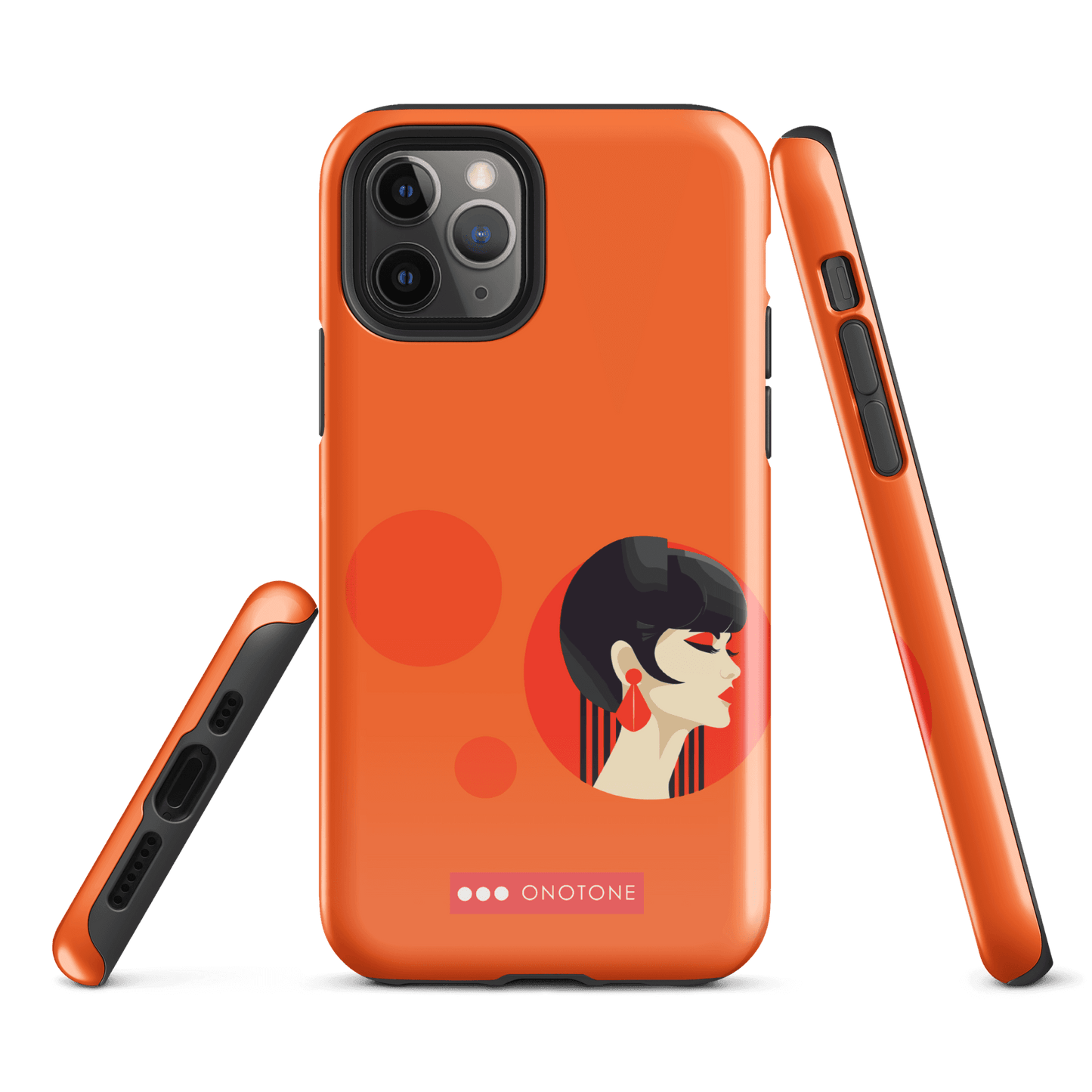 Dual Layer orange modern iPhone® Case ( MD-3801)