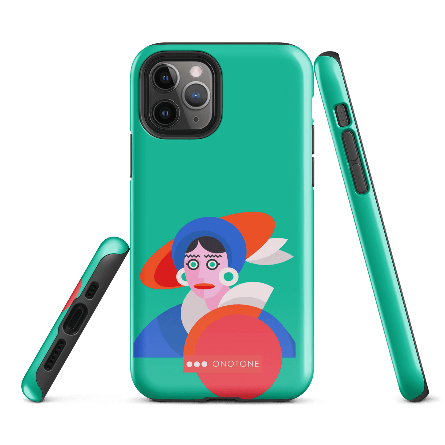 Dual Layer green modern iPhone® Case ( MD-3689)
