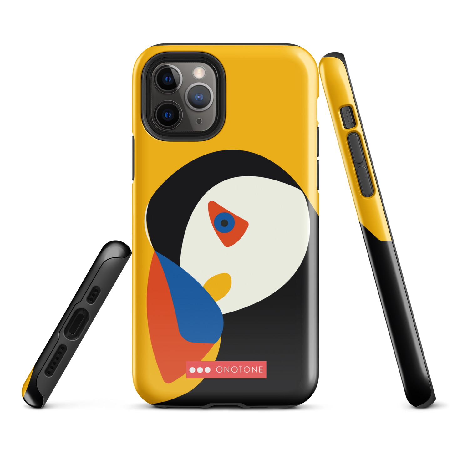 Dual Layer yellow modern iPhone® Case
