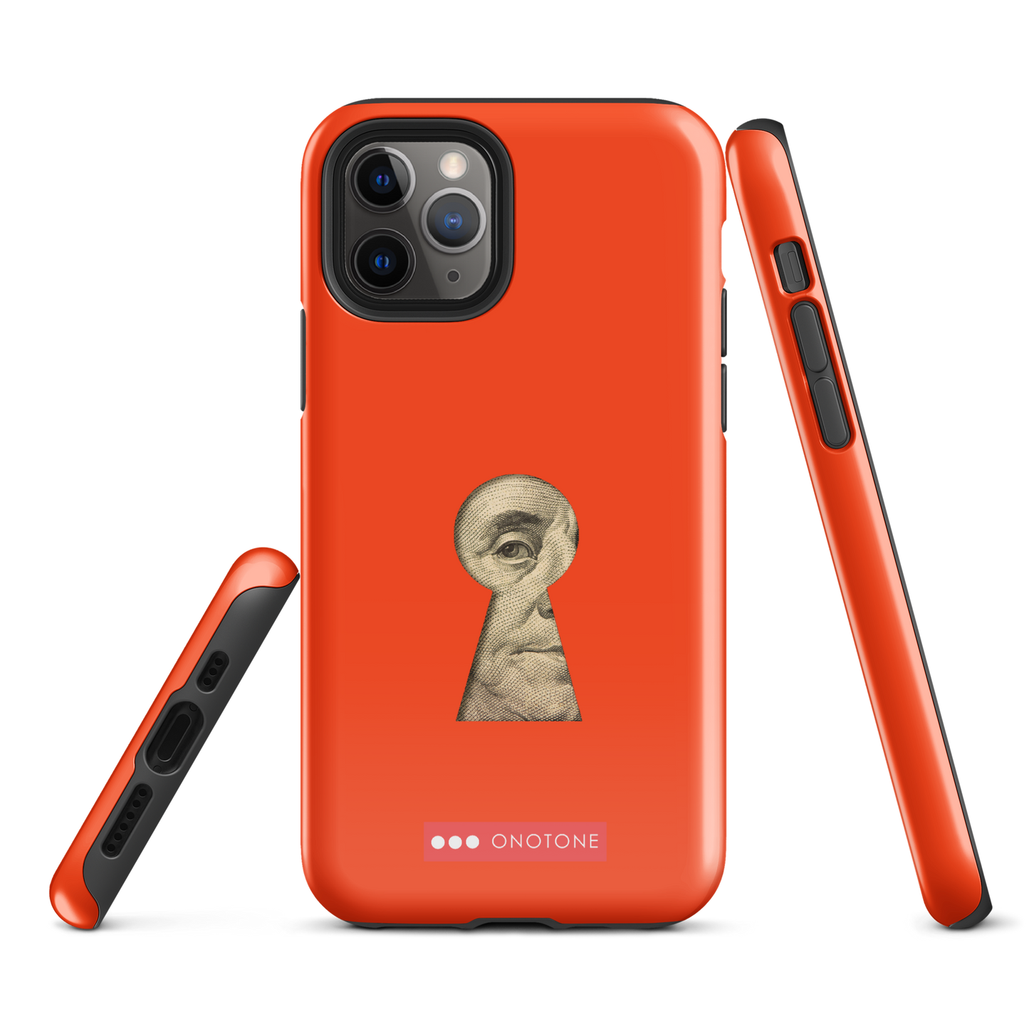 Dual Layer red modern iPhone® Case