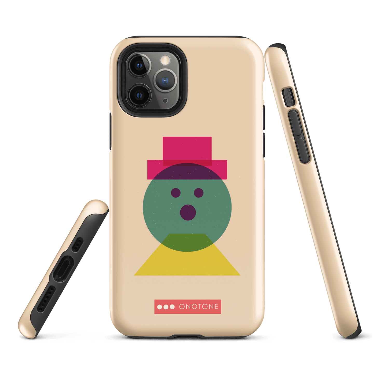 Dual Layer beige modern iPhone® Case ( MD-3129)