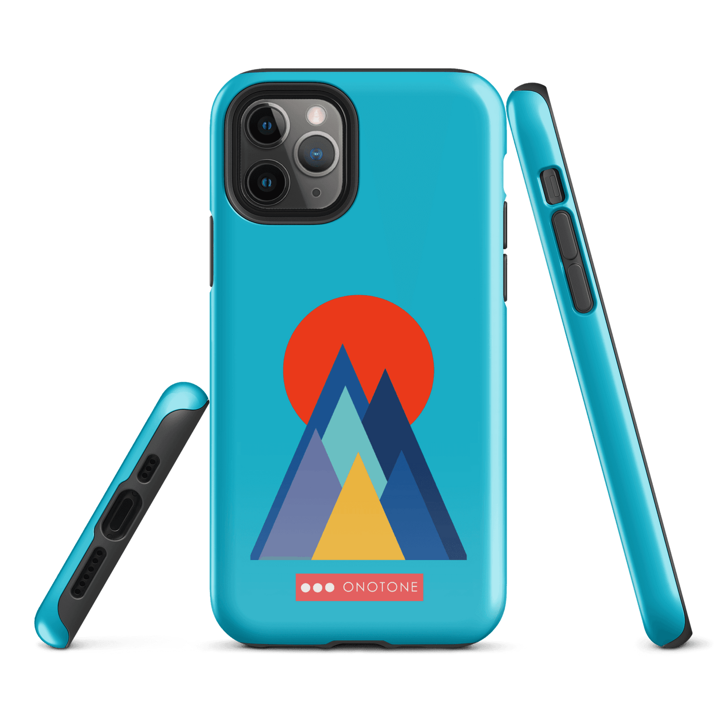 Dual Layer blue modern iPhone® Case ( MD-2737)
