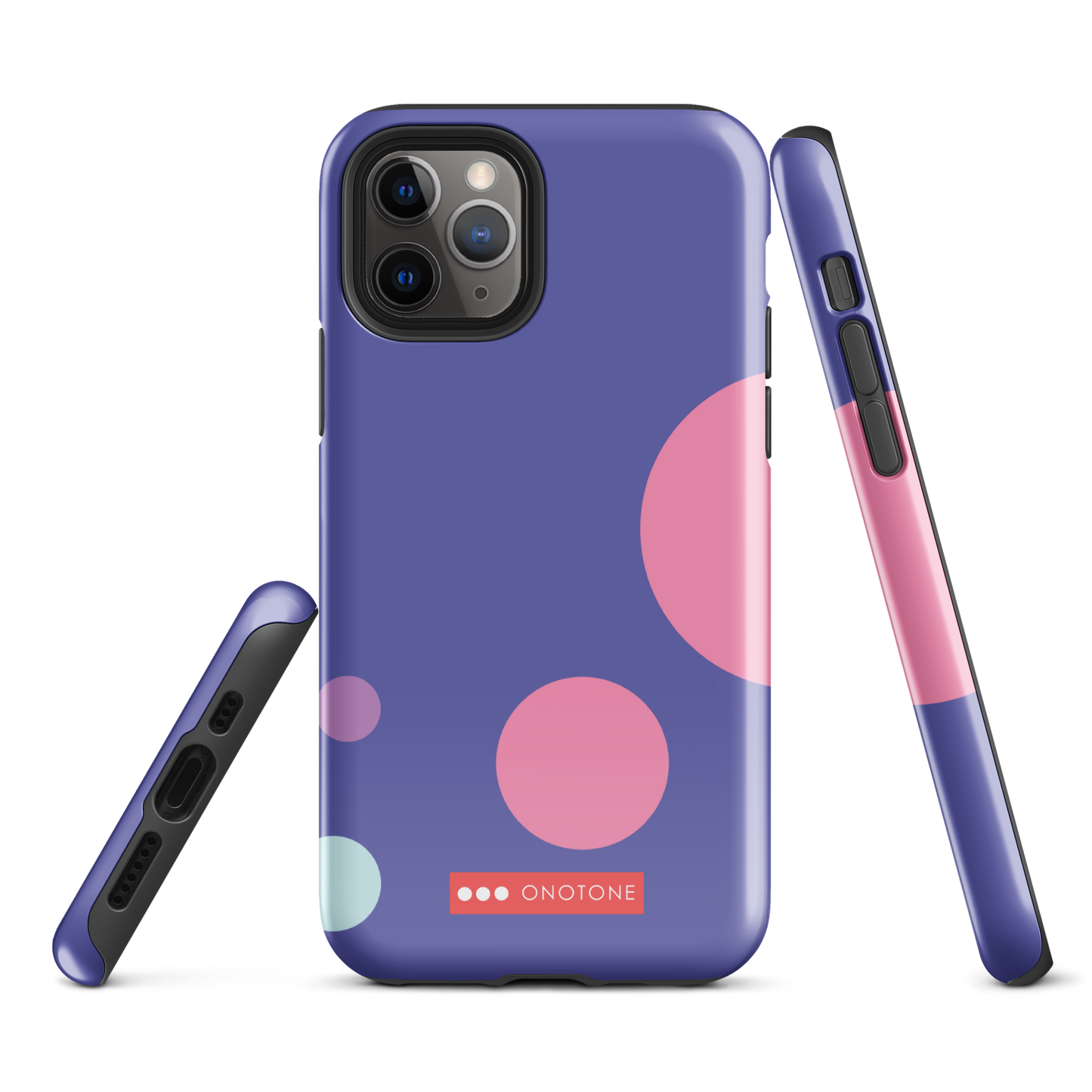 Dual Layer purple modern iPhone® Case