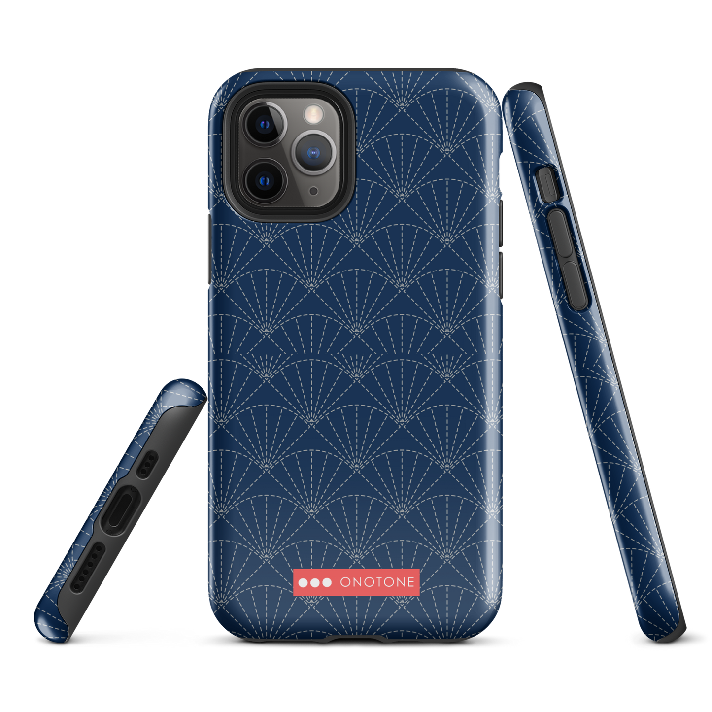 Japanese design indigo iPhone® Case with patterns