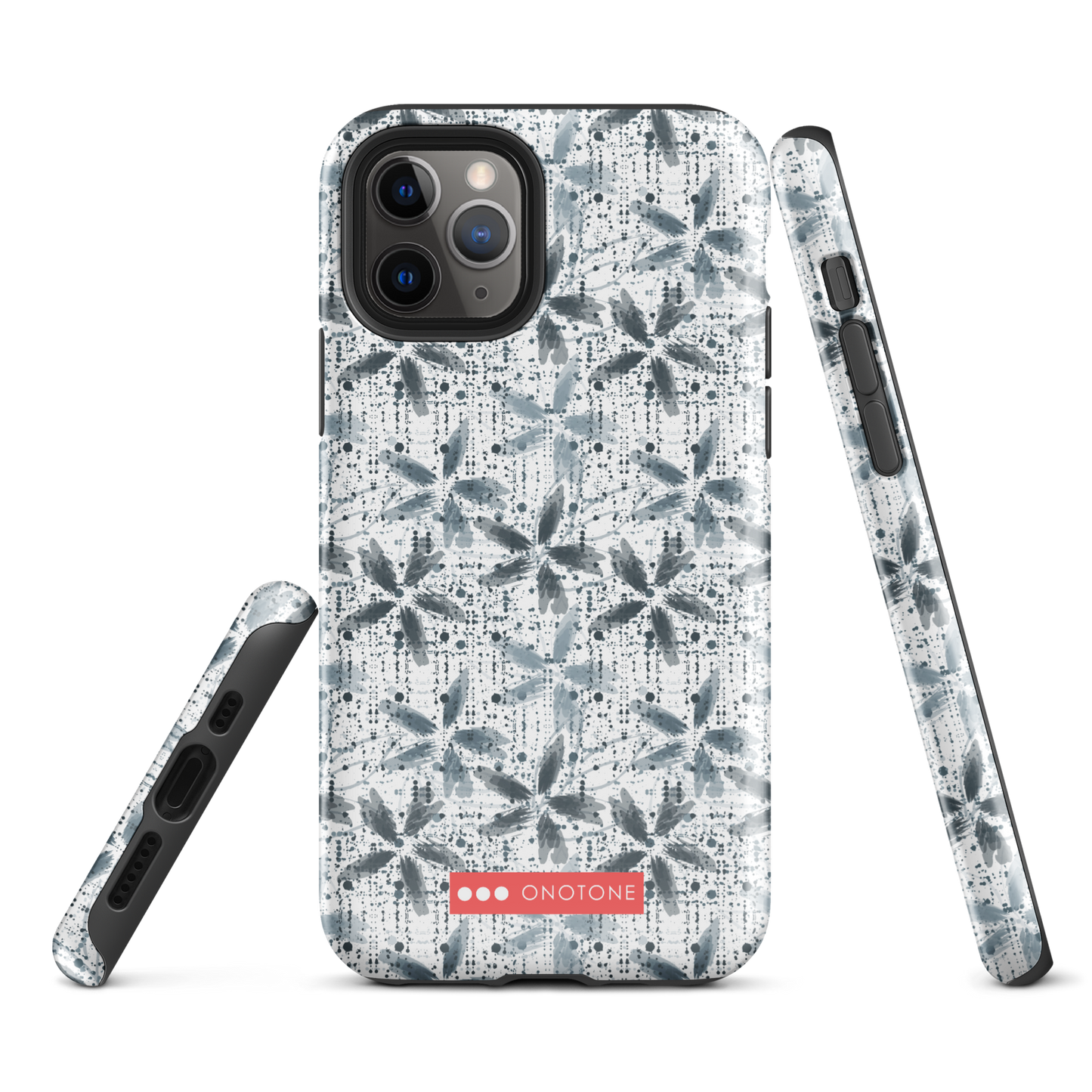 Japanese design indigo iPhone® Case with floral designs