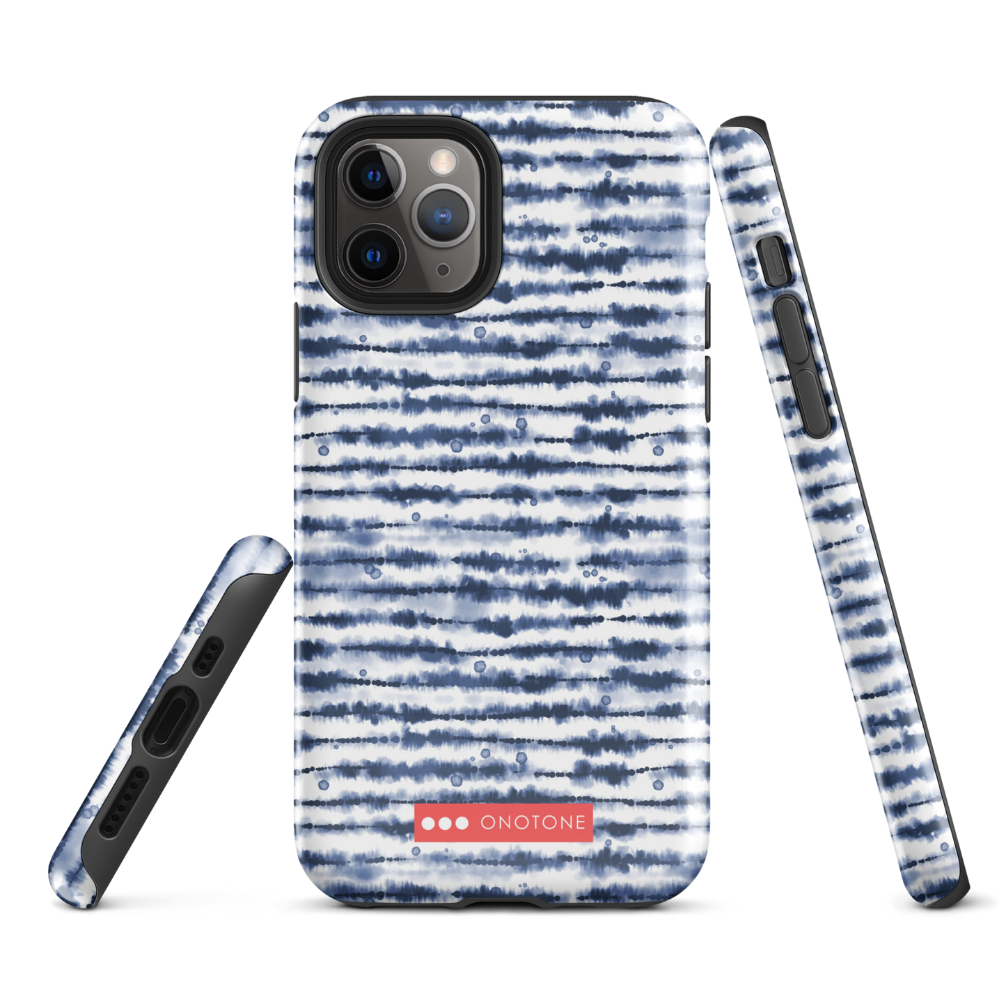 Japanese design indigo iPhone® Case with hand drawn patterns