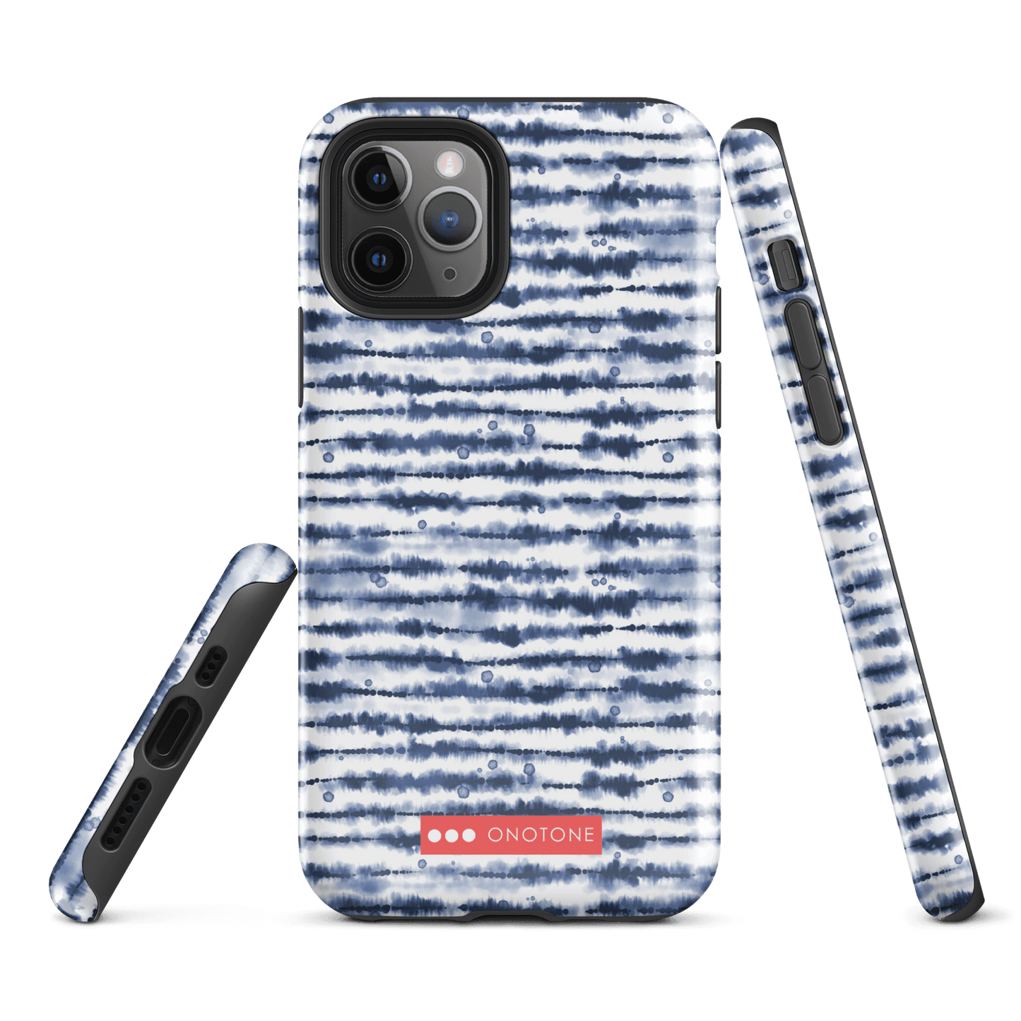 Japanese design indigo iPhone® Case with hand drawn patterns (IND-002)