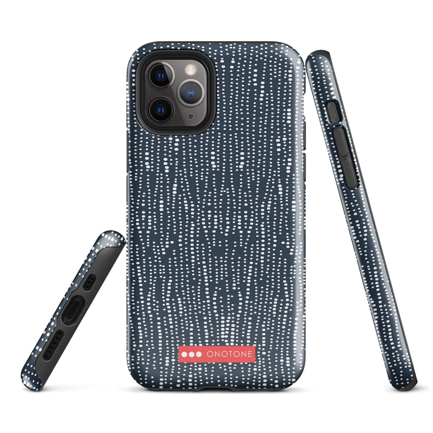 Japanese design indigo iPhone® Case with dotted patterns