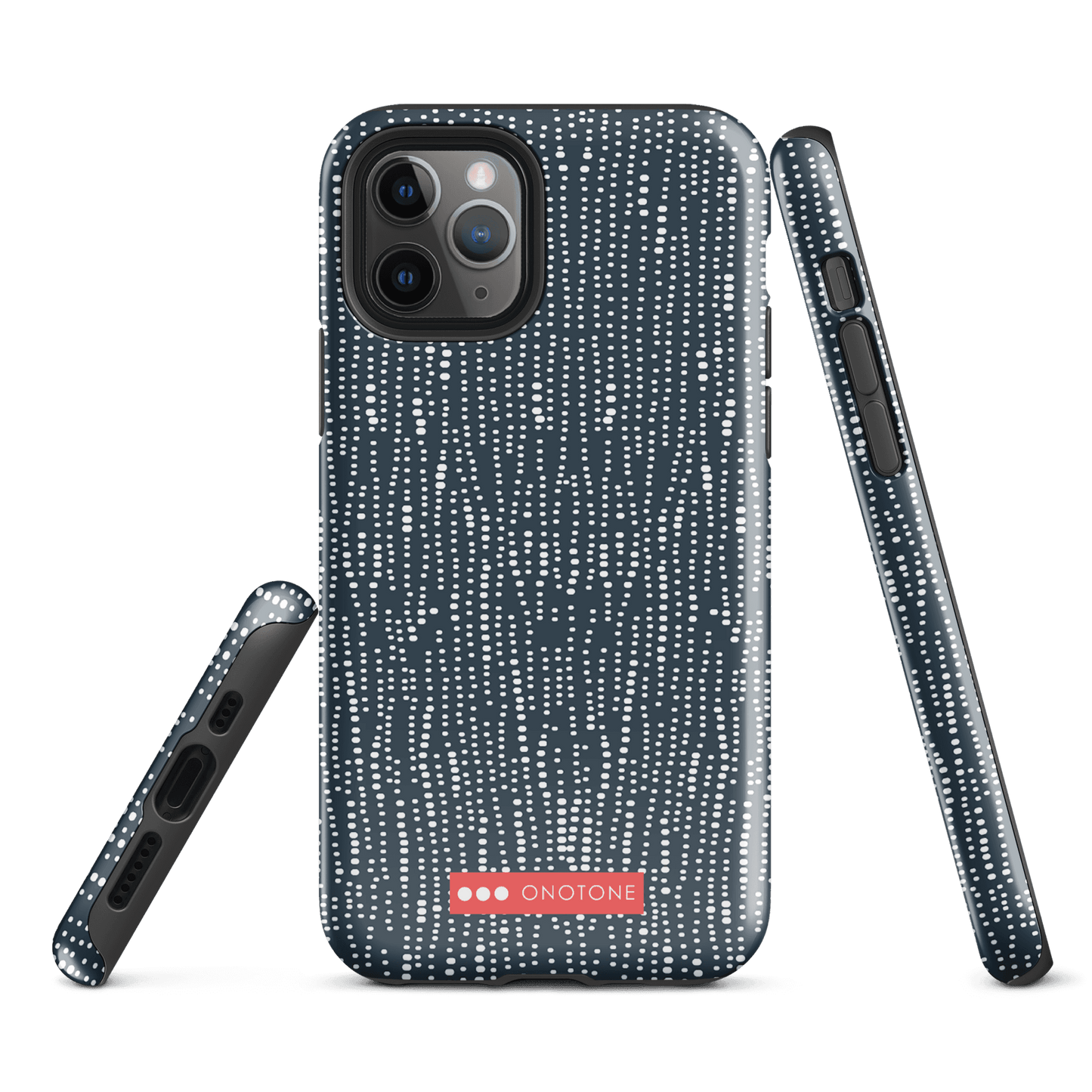 Japanese design indigo iPhone® Case with dotted patterns (IND-009)