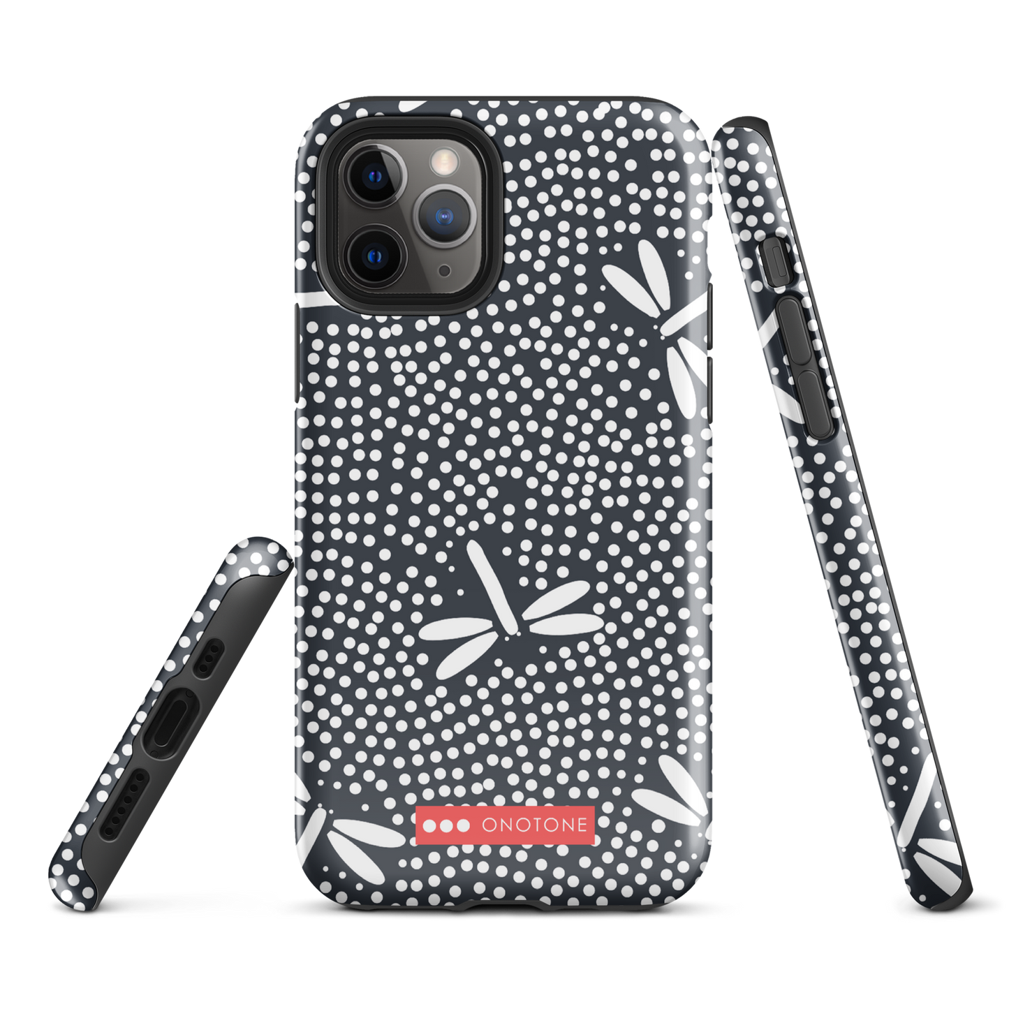 Japanese design indigo iPhone® Case with firefly patterns