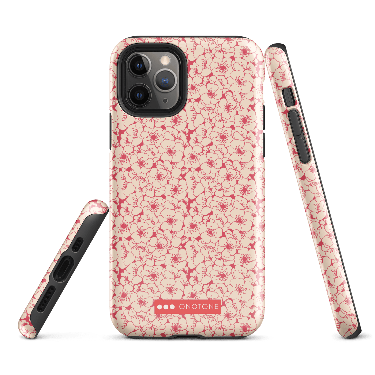 Japanese design indigo iPhone® Case with sakura patterns (IND-012)