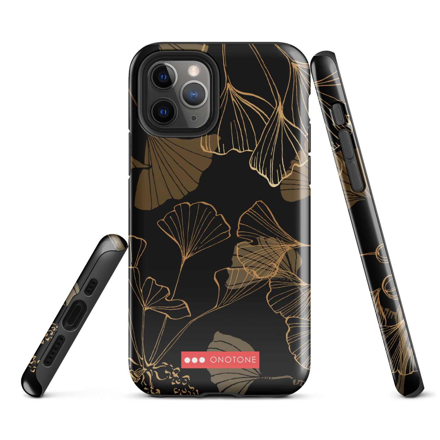 Japanese traditional design indigo iPhone® Case Ginkgo leaves