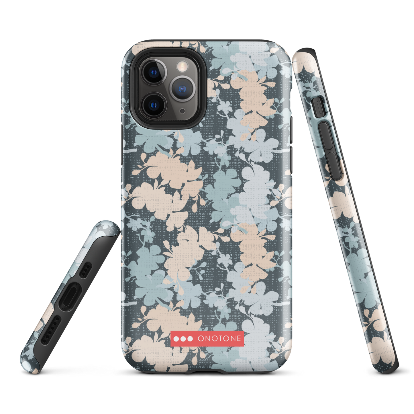 Japanese design indigo iPhone® Case with sakura flower patterns