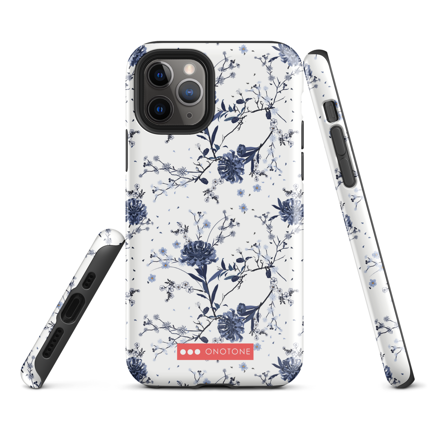 Japanese design indigo iPhone® Case with patterns