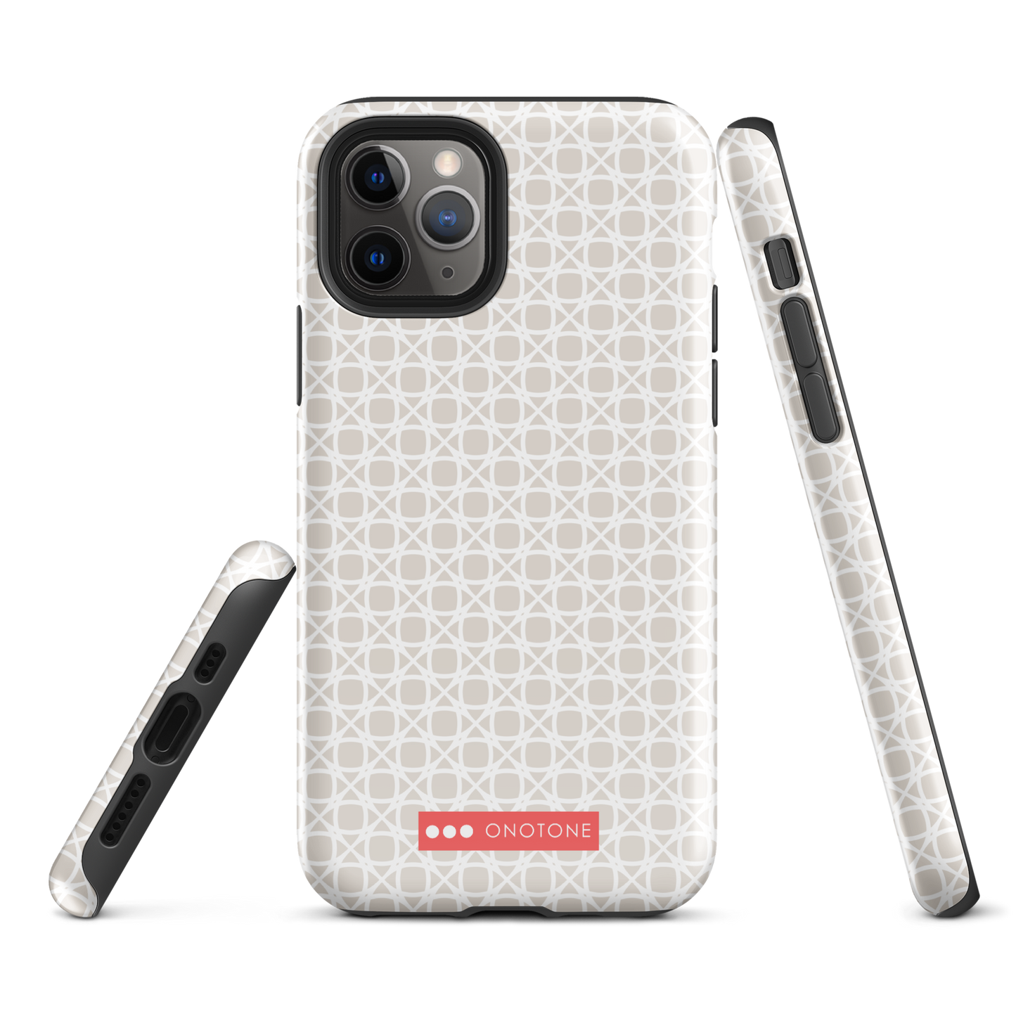 Japanese design indigo iPhone® Case with gray patterns