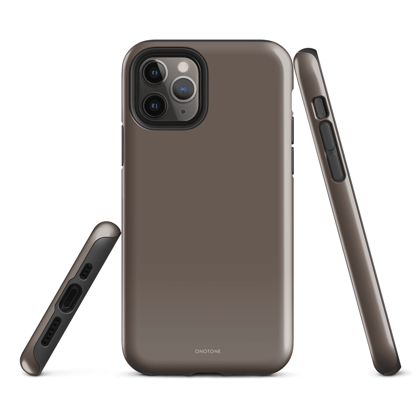 GRAY MINIMALIST IPHONE® CASE - PANTONE® CHOCOLATE CHIP