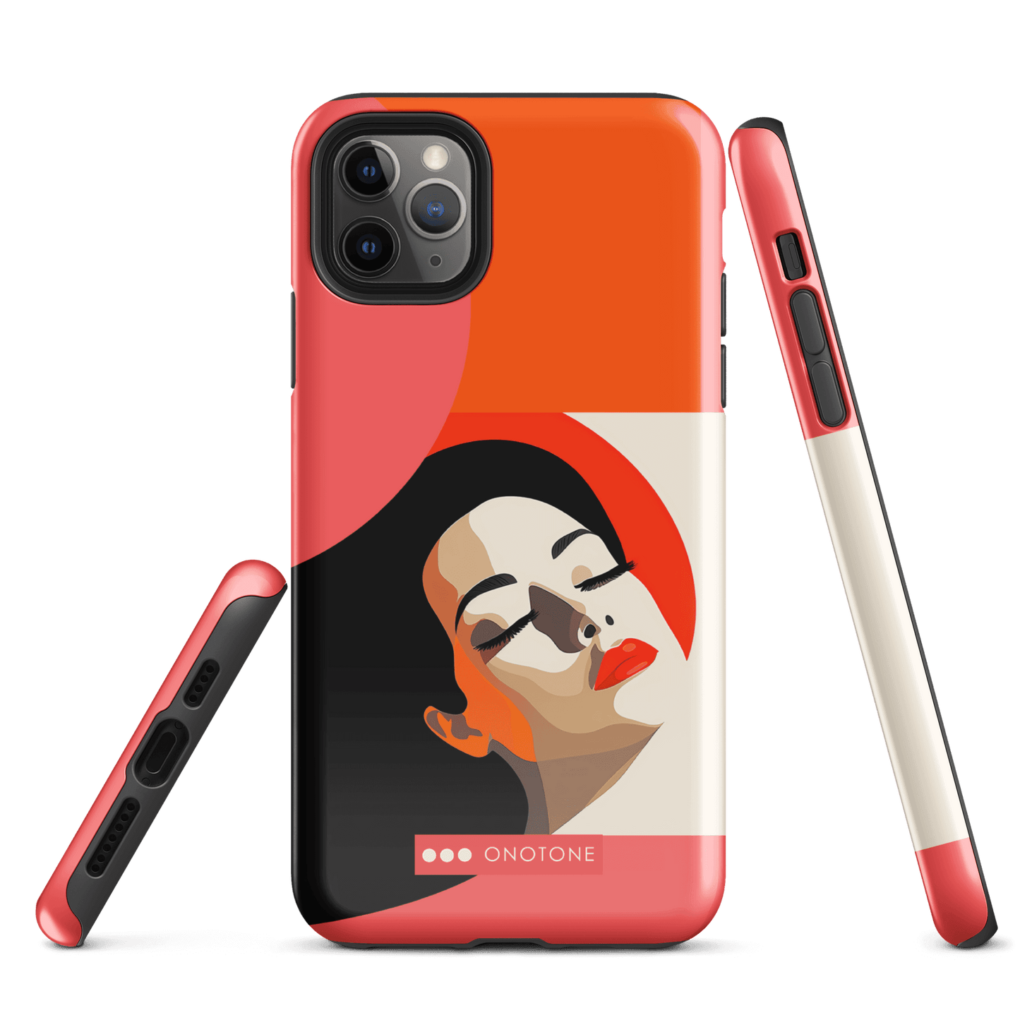 Dual Layer orange modern iPhone® Case ( MD-3857)