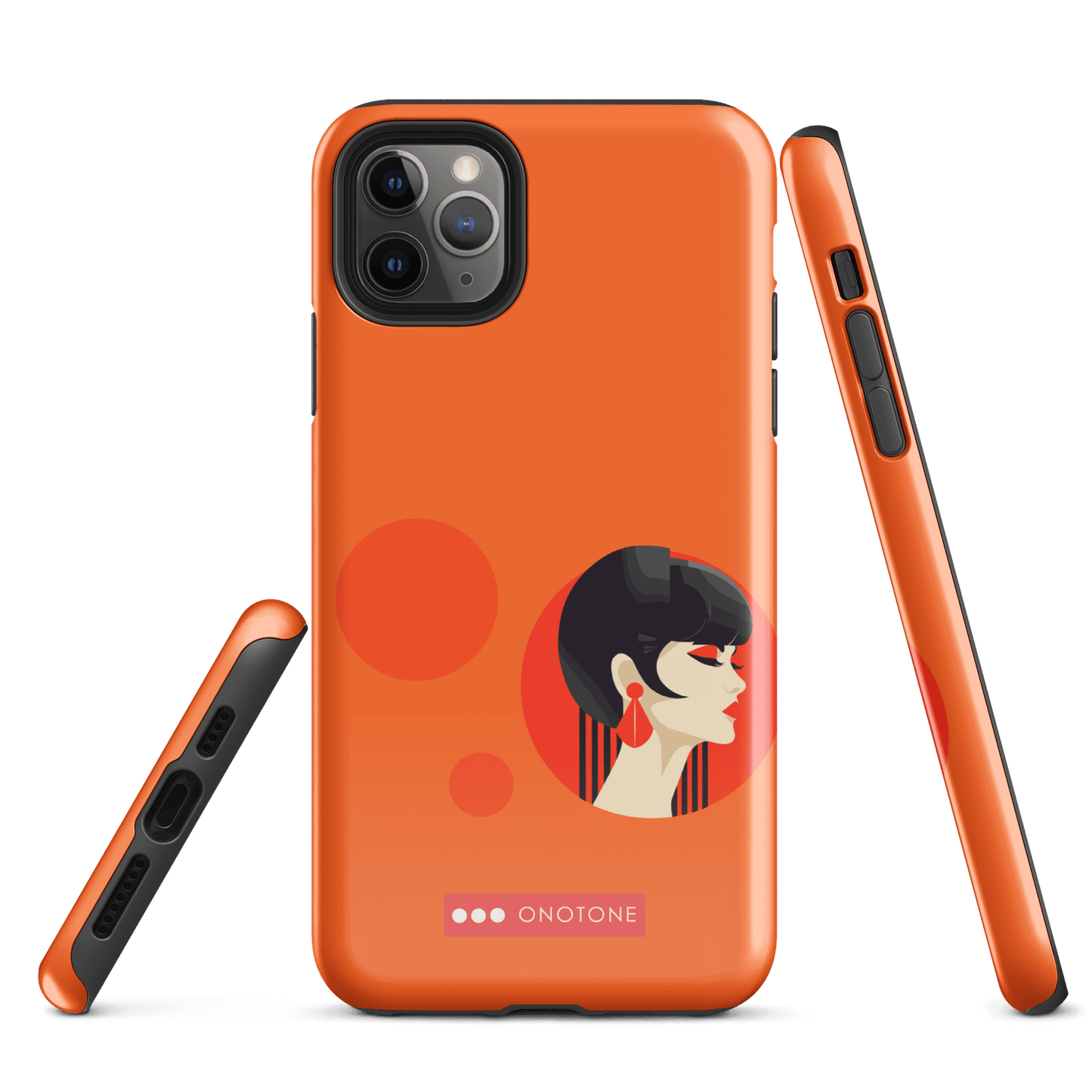 Dual Layer orange modern iPhone® Case ( MD-3801)