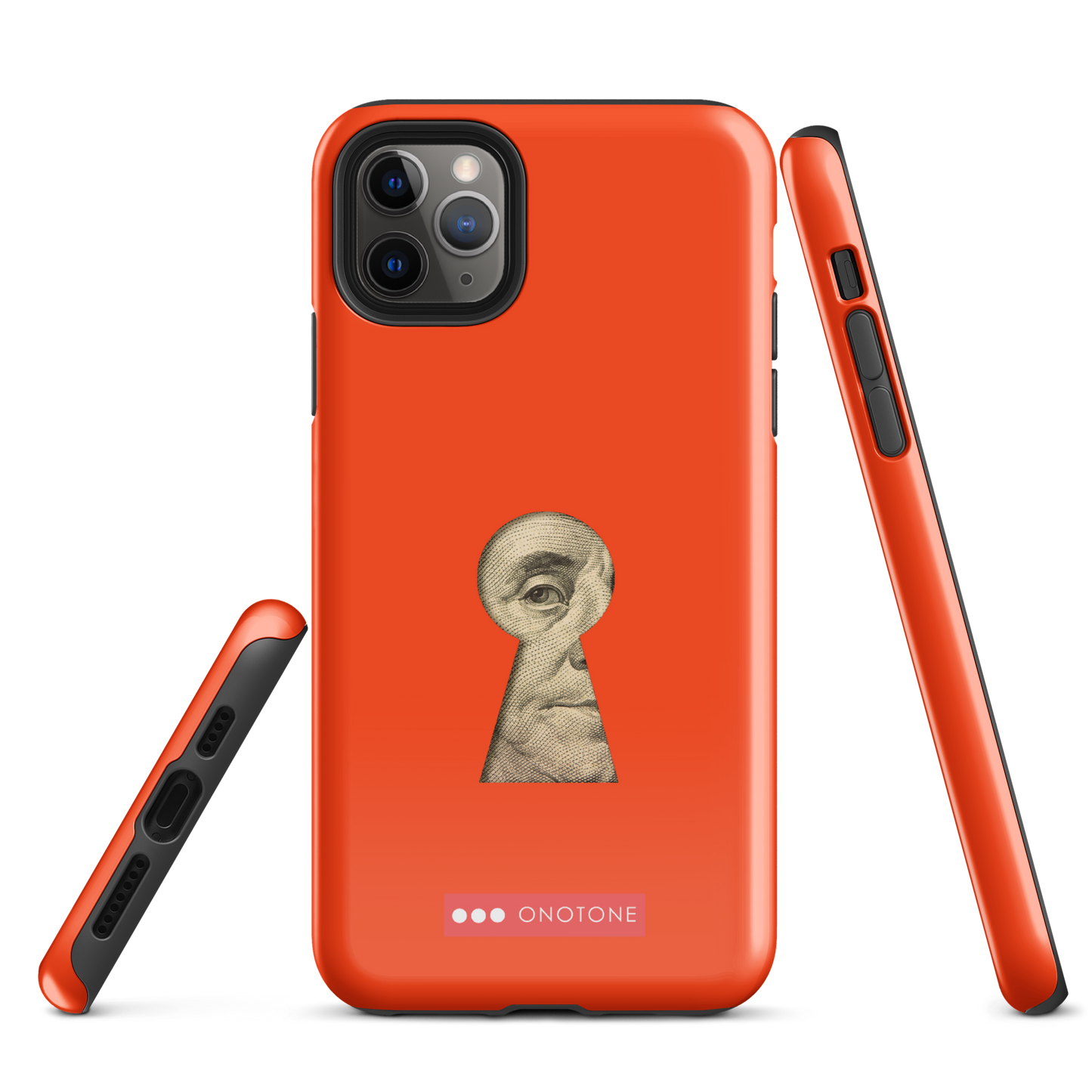 Dual Layer red modern iPhone® Case