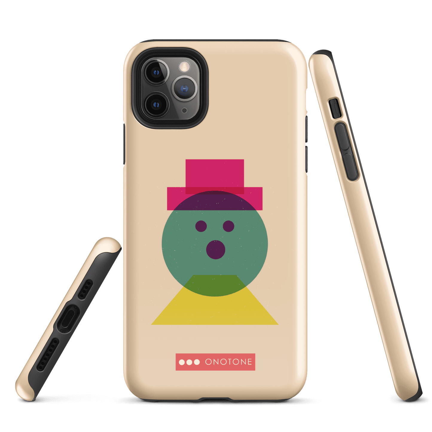 Dual Layer beige modern iPhone® Case ( MD-3129)